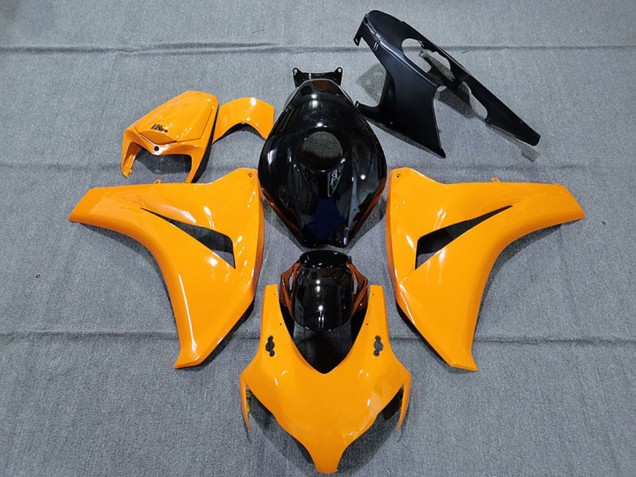 2008-2011 Honda CBR1000RR Motorcycle Fairings - Glossy Orange Glossy Black
