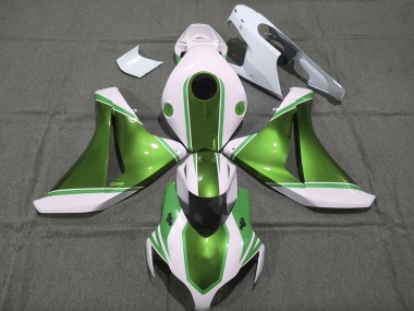 2008-2011 Honda CBR1000RR Motorcycle Fairings - White Glossy Pearl Green