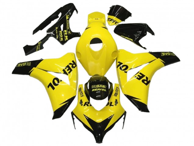 2008-2011 Honda CBR1000RR Motorcycle Fairings - Yellow Black Glossy Repsol