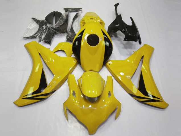 2008-2011 Honda CBR1000RR Motorcycle Fairings - Yellow Glossy Black OEM Style