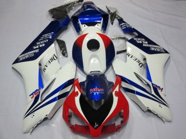 2004-2005 Honda CBR1000RR Motorcycle Fairings - White Blue Red HRC OEM Style Dream