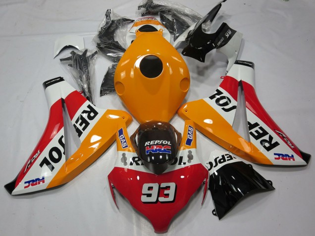 2008-2011 Honda CBR1000RR Motorcycle Fairings - Orange White Red Glossy Black Repsol 93
