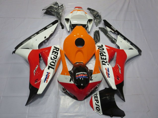 2006-2007 Honda CBR1000RR Motorcycle Fairings - Orange White Red Glossy Black Repsol HRC
