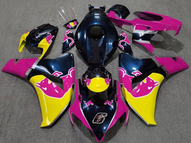 2008-2011 Honda CBR1000RR Motorcycle Fairings - Dark Blue Pink Yellow Red Bull