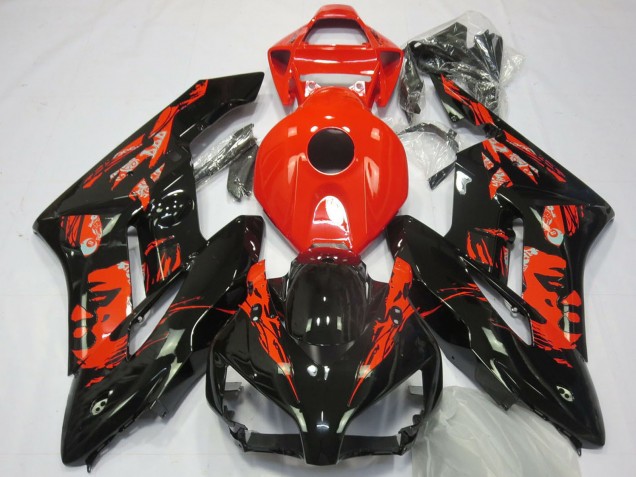 2004-2005 Honda CBR1000RR Motorcycle Fairings - Red Glossy Black Le Mis