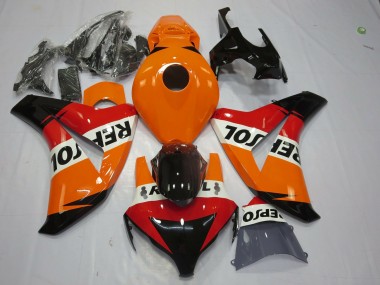 2008-2011 Honda CBR1000RR Motorcycle Fairing - Orange White Red Glossy Black Repsol