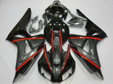 2006-2007 Honda CBR1000RR Motorcycle Fairings - Glossy Black Grey Red