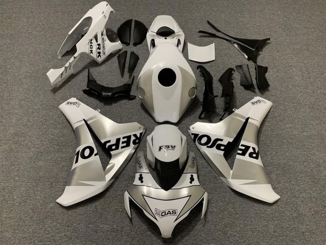 2008-2011 Honda CBR1000RR Motorcycle Fairings - White Silver Black Repsol