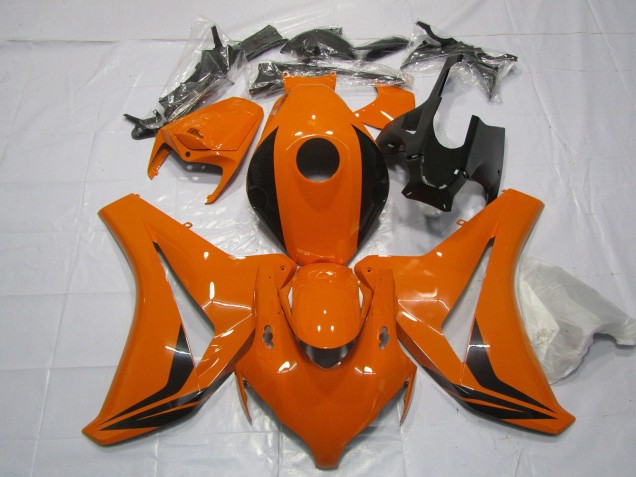 2008-2011 Honda CBR1000RR Motorcycle Fairings - Orange Glossy Black