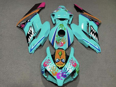 2004-2005 Honda CBR1000RR Motorcycle Fairings - Teal Blue Orange Pink Black Shark