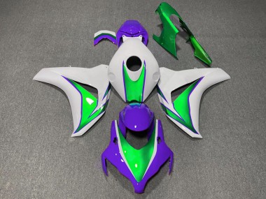 2008-2011 Honda CBR1000RR Motorcycle Fairings - White Green Purple The Joker