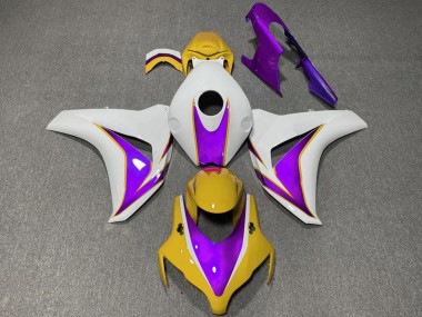 2008-2011 Honda CBR1000RR Motorcycle Fairings - White Yellow Purple