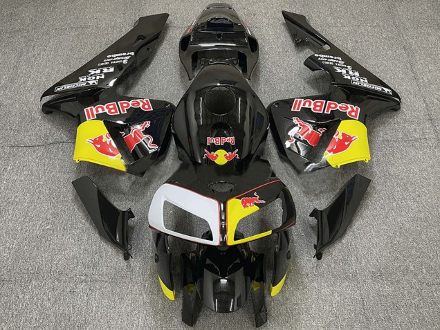 2005-2006 Honda CBR600RR Motorcycle Fairings - Black Yellow White Red Bull