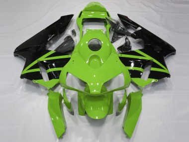 2003-2004 Honda CBR600RR Motorcycle Fairing Kits - Green Glossy Black
