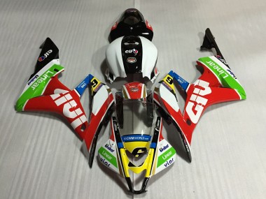 2007-2008 Honda CBR600RR Motorcycle Fairings - White Red Green Yellow Glossy Black Givi 6