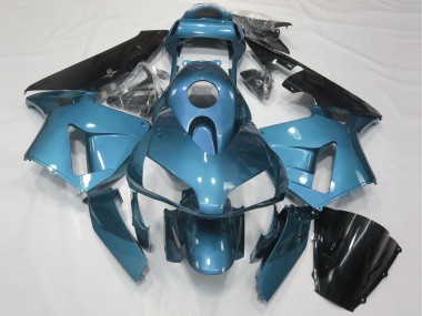 2003-2004 Honda CBR600RR Motorcycle Fairing - Light Blue Glossy Black