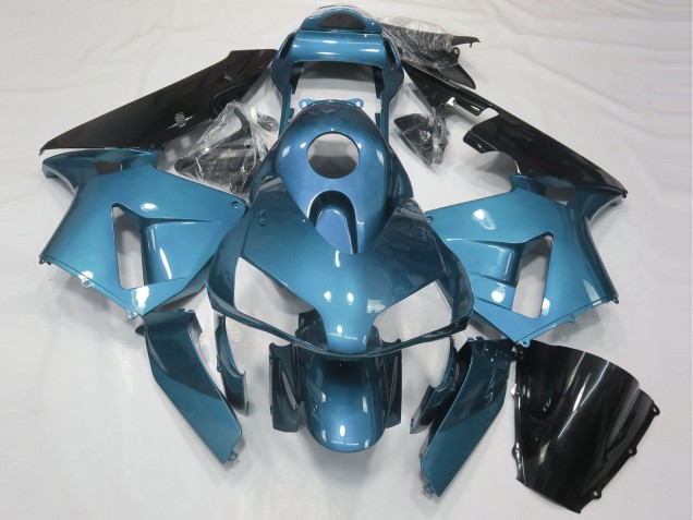 2003-2004 Honda CBR600RR Motorcycle Fairing - Light Blue Glossy Black
