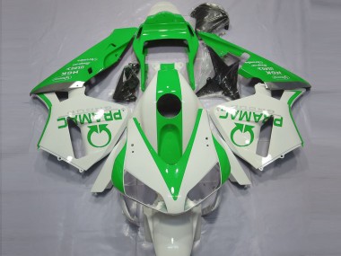 2003-2004 Honda CBR600RR Motorcycle Fairings - White Green Pramac