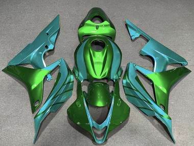 2007-2008 Honda CBR600RR Motorcycle Fairings - Green Teal Blue