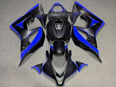 2007-2008 Honda CBR600RR Motorcycle Fairings - Blue Matte Black