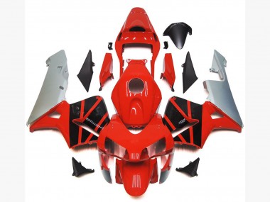 2003-2004 Honda CBR600RR Motorcycle Fairings - Silver Red Glossy Black OEM Style