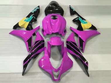 2007-2008 Honda CBR600RR Motorcycle Fairings - Pink Yellow Glossy Black Blue Bull