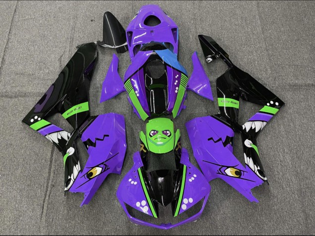 2013-2023 Honda CBR600RR Motorcycle Fairings - Purple Green Blue Glossy Black Shark