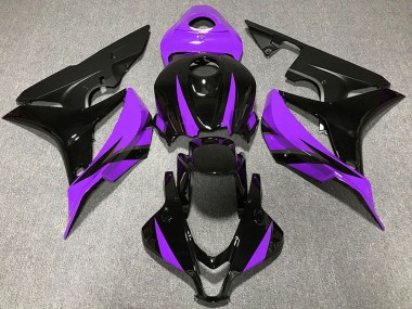 2007-2008 Honda CBR600RR Motorcycle Fairings - Purple Glossy Black Matte Black