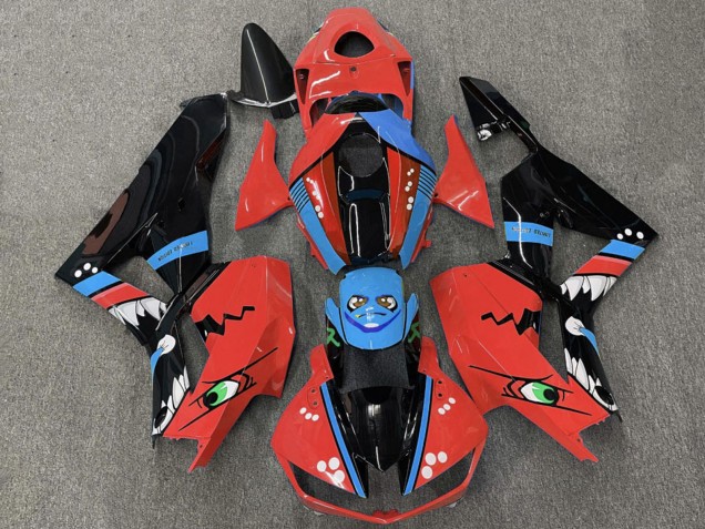 2013-2023 Honda CBR600RR Motorcycle Fairings - Red Blue Glossy Black Shark