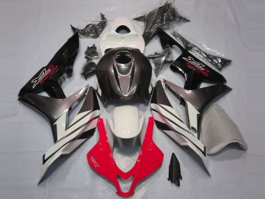 2007-2008 Honda CBR600RR Motorcycle Fairings - White Red Grey Glossy Black