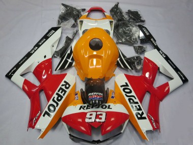 2013-2023 Honda CBR600RR Motorcycle Fairings - Orange White Red Glossy Black Repsol 93