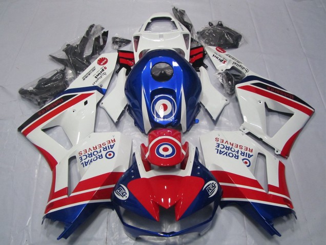 2013-2023 Honda CBR600RR Motorcycle Fairings - White Red Blue Royal Air Force