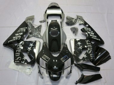 2003-2004 Honda CBR600RR Motorcycle Fairings - Silver Glossy Black SevenStars