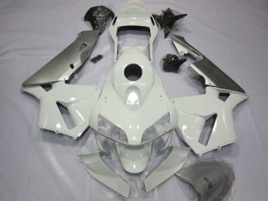 2003-2004 Honda CBR600RR Motorcycle Fairings - Silver White