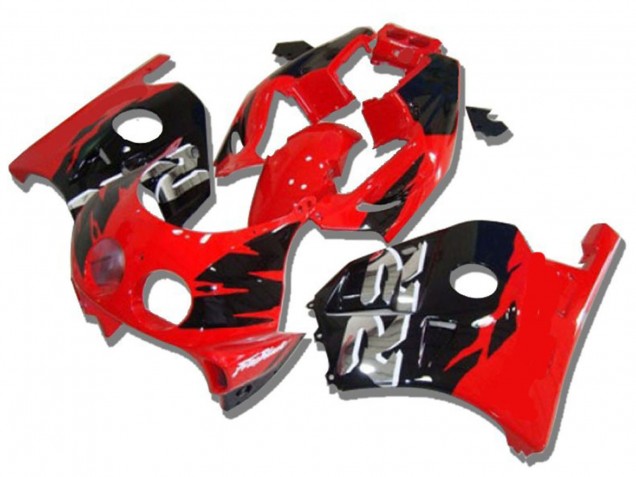 1990-1998 Honda CBR250RR Motorcycle Fairings - Red Glossy Black Silver RR