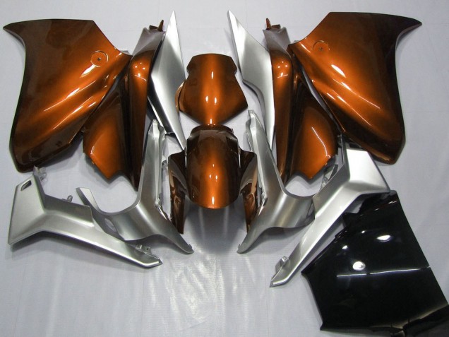 2010-2014 Honda VFR 1200 Motorcycle Fairings - Silver Orange