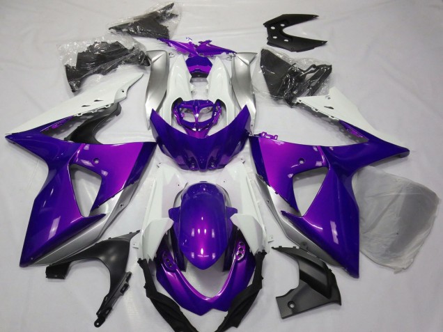 2009-2016 Suzuki GSXR 1000 Motorcycle Fairings - Purple White