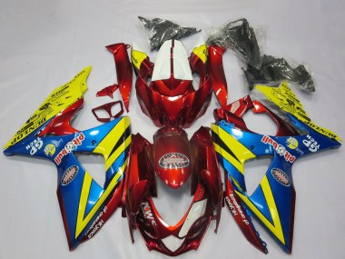 2009-2016 Suzuki GSXR 1000 Motorcycle Fairings - Yellow Red Blue