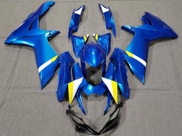 2011-2024 Suzuki GSXR 600 / GSXR 750 Motorcycle Fairings - Blue White Yellow