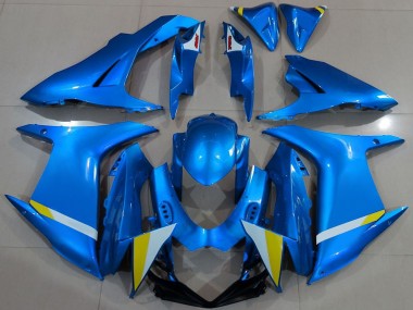 2011-2024 Suzuki GSXR 600 / GSXR 750 Motorcycle Fairing - Blue White Yellow