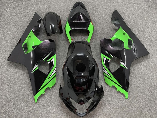 2004-2005 Suzuki GSXR 600 / GSXR 750 Motorcycle Fairings - Glossy Black Green