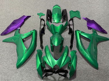 2008-2010 Suzuki GSXR 600 / GSXR 750 Motorcycle Fairings - Green Purple