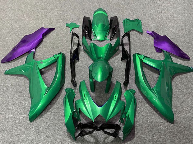 2008-2010 Suzuki GSXR 600 / GSXR 750 Motorcycle Fairings - Green Purple