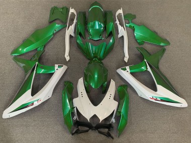 2008-2010 Suzuki GSXR 600 / GSXR 750 Motorcycle Fairings - White Green OEM Style