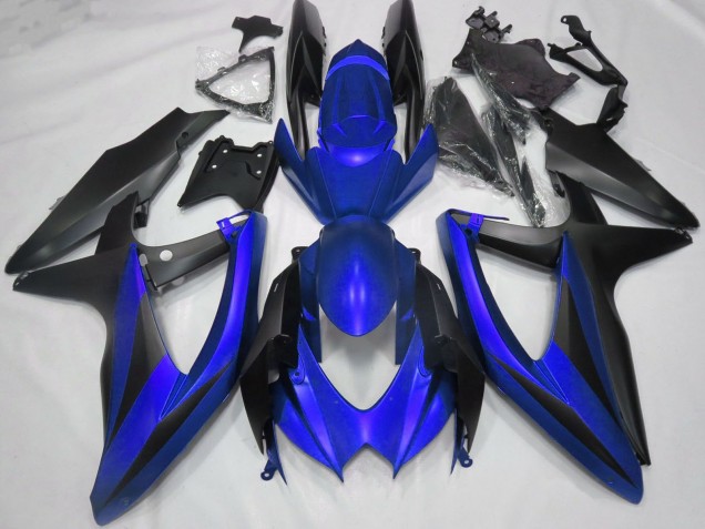 2008-2010 Suzuki GSXR 600 / GSXR 750 Motorcycle Fairings - Blue Matte Black