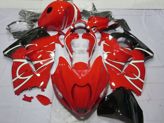1996-2007 Suzuki GSXR 1300 Motorcycle Fairings - Red White Black