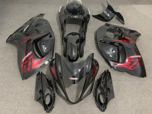 2008-2020 Suzuki GSXR 1300 Motorcycle Fairings - Glossy Black Red