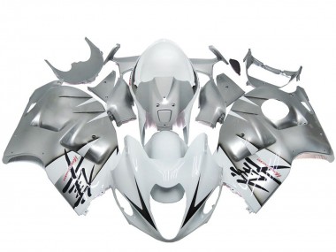 1996-2007 Suzuki GSXR 1300 Motorcycle Fairings - Silver White OEM Style