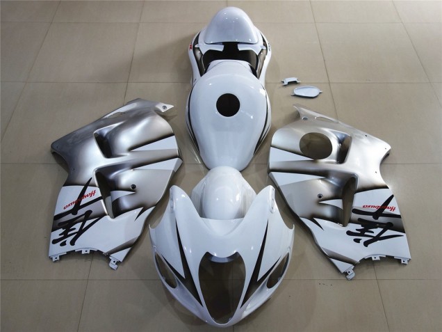 1996-2007 Suzuki GSXR 1300 Motorcycle Fairings - White Silver