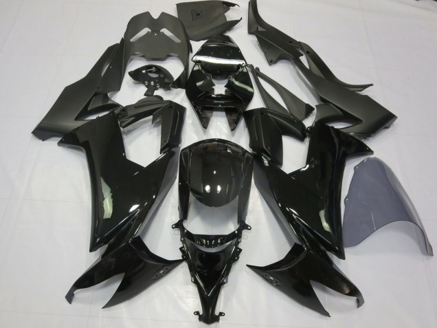 2008-2010 Kawasaki ZX10R Motorcycle Fairings - Glossy Black Matte Black